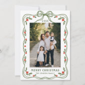 Cartes Pour Fêtes Annuelles Main funky tiré Whimsical Retro Noël 3 Photo (Devant)