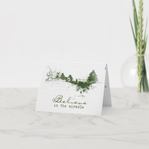 Cartes Pour Fêtes Annuelles Main painted Merry Christmas stamp