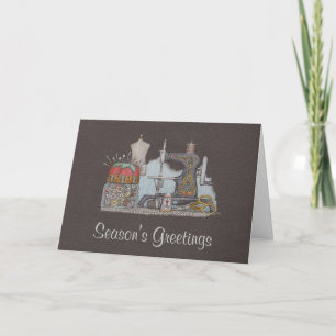 Cartes Pour Fêtes Annuelles Main Powered Sewing