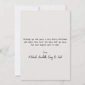 Cartes Pour Fêtes Annuelles Main tirée Vintage Noël lunaire (Dos)