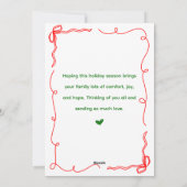 Cartes Pour Fêtes Annuelles Main Whimsical tirée Marié & Joyeux Noël (Dos)