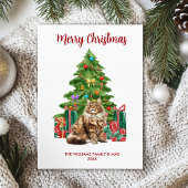Cartes Pour Fêtes Annuelles Maine Coon Chat Noël