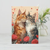 Cartes Pour Fêtes Annuelles Maine Coon Saint-Valentin  (Debout devant)
