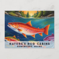 *~* Maine Saumon Poisson Nage Beau Art AP49