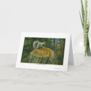 Cartes Pour Fêtes Annuelles Maine Un petit écureuil de Noisette du Maine