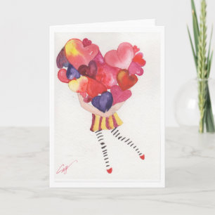 Cartes Pour Fêtes Annuelles Mains pleines d'amour