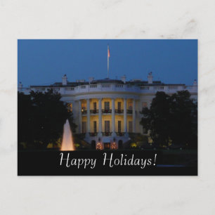 Cartes Pour Fêtes Annuelles Maison Blanche de Noël à la nuit à Washington DC