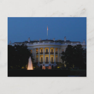 Cartes Pour Fêtes Annuelles Maison Blanche de Noël la nuit à Washington DC