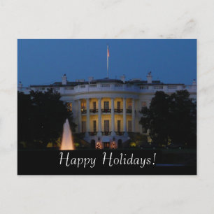 Cartes Pour Fêtes Annuelles Maison Blanche de Noël la nuit à Washington DC