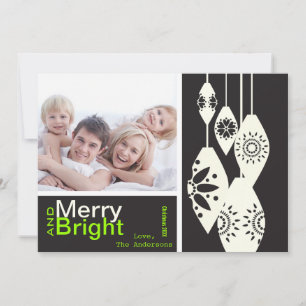 Cartes Pour Fêtes Annuelles Maison de ferme blanche Noire Joyeux Bright Photo