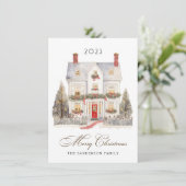 Cartes Pour Fêtes Annuelles Maison de Noël (Debout devant)