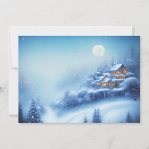 Cartes Pour Fêtes Annuelles Maison de Noël budget merveilleux enneigé