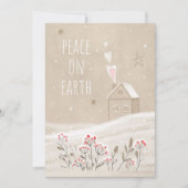 Cartes Pour Fêtes Annuelles Maison de Noël rustique en neige (Devant)