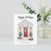 Cartes Pour Fêtes Annuelles Maison de vacances Joyeux Noël Adresse personnalis (Debout devant)