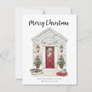 Cartes Pour Fêtes Annuelles Maison de vacances Joyeux Noël de notre maison