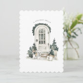 Cartes Pour Fêtes Annuelles Maison de vacances | Porte blanche (Debout devant)