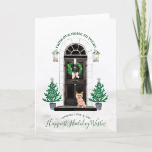 Cartes Pour Fêtes Annuelles Maison de Yorkie Yorkshire Terrier pour les