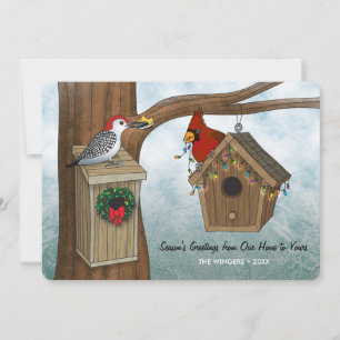 Cartes Pour Fêtes Annuelles Maison d'oiseau pour les fêtes