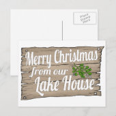 Cartes Pour Fêtes Annuelles maison du lac de noël (Devant / Derrière)