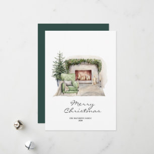 Cartes Pour Fêtes Annuelles Maison Élégante Rustique Minimaliste et Conviviale