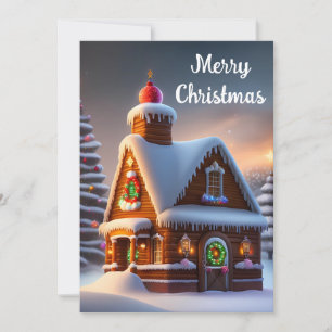 Cartes Pour Fêtes Annuelles Maison en pain d'épice de Noël