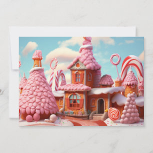 Cartes Pour Fêtes Annuelles Maison en pain d'épices fantastique avec bonbons 1