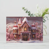 Cartes Pour Fêtes Annuelles Maison en pain d'épices fantastique avec bonbons 3 (Debout devant)