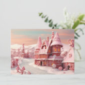 Cartes Pour Fêtes Annuelles Maison en pain d'épices Imaginaire avec bonbons 4 (Debout devant)