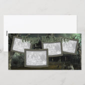 Cartes Pour Fêtes Annuelles Maison Hantée Éffrayante Halloween (Devant / Derrière)