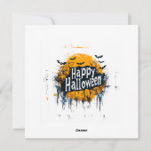 Cartes Pour Fêtes Annuelles Maison hantée Halloween (Dos)