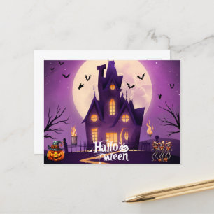 Cartes Pour Fêtes Annuelles maison hantée halloween