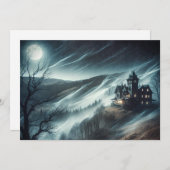 Cartes Pour Fêtes Annuelles Maison haunted (Devant / Derrière)