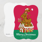 Cartes Pour Fêtes Annuelles Maison Scooby et Gingerbread (Devant / Derrière)