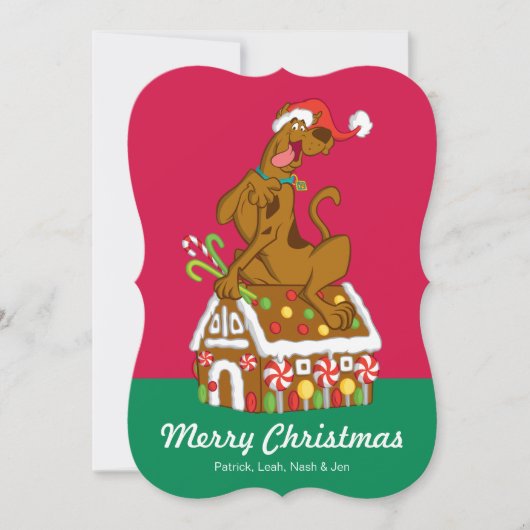 Cartes Pour Fêtes Annuelles Maison Scooby et Gingerbread (Devant)