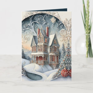 Cartes Pour Fêtes Annuelles Maison victorienne pour Noël