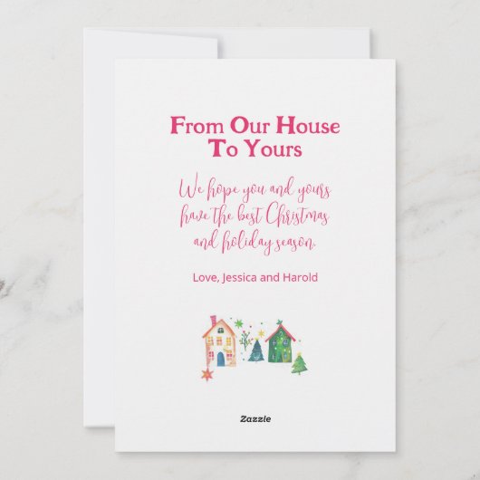 Cartes Pour Fêtes Annuelles Maisons de Noël (Dos)