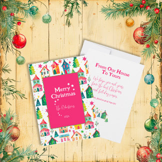 Cartes Pour Fêtes Annuelles Maisons de Noël