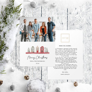 Cartes Pour Fêtes Annuelles Maisons de Noël Couleurs Photo Business