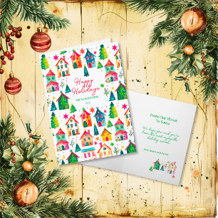 Cartes Pour Fêtes Annuelles Maisons de Noël Joyeuses Fêtes