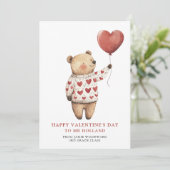 Cartes Pour Fêtes Annuelles Maître Nounours Joyeuse Saint-Valentin    (Debout devant)