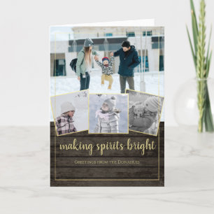 Cartes Pour Fêtes Annuelles Making Spirits Bright Winter Barn Wood