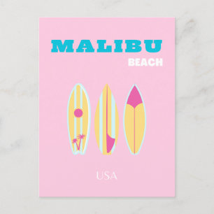 Cartes Pour Fêtes Annuelles Malibu, Plage de Malibu, Preppy, Preppy Girl, Rose
