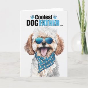 Cartes Pour Fêtes Annuelles Maltipoo Chien Coolest Papa Jamais Fête des pères