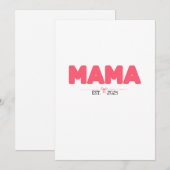 Cartes Pour Fêtes Annuelles MAMA EST. 2025 – Cadeaux Personnalisés pour les Ma (Devant / Derrière)