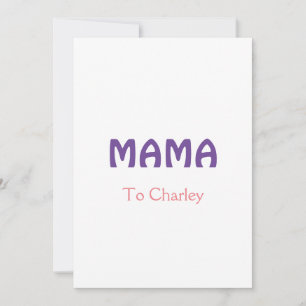 Cartes Pour Fêtes Annuelles Mama mères heureuses rétro violet ajouter nom text
