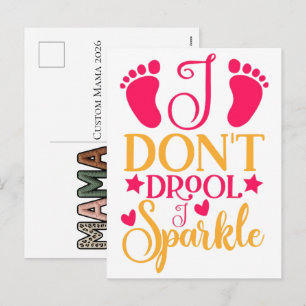 Cartes Pour Fêtes Annuelles Mama personnalisé 2026 Garde de faux pieds de bébé