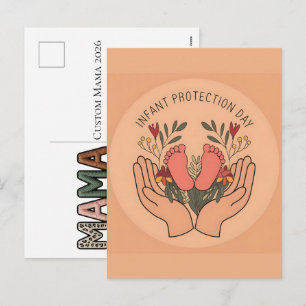 Cartes Pour Fêtes Annuelles Mama personnalisé 2026 Garde de faux pieds de bébé