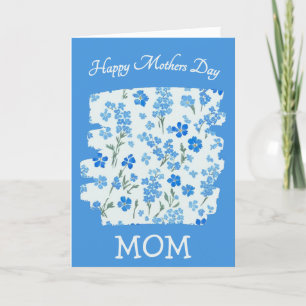 Cartes Pour Fêtes Annuelles Maman Bleue Oublie-moi les noeuds   Salutation de 