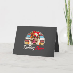 Cartes Pour Fêtes Annuelles Maman Bouledogue Anglais Cadeaux pour Femmes Amour