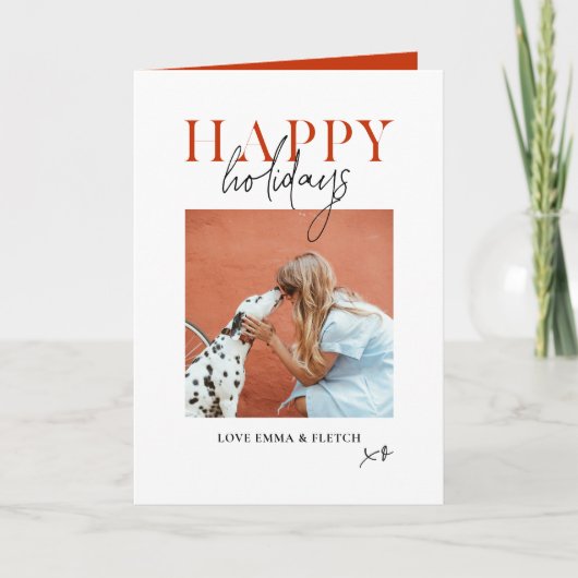 Cartes Pour Fêtes Annuelles Maman Chien Couleurs Brillantes Rétro Moderne Roug (Devant)